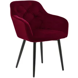 SalesFever Armlehnstuhl Samt rot