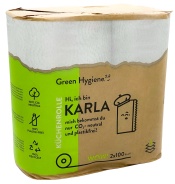 Green Hygiene® KARLA Küchenrolle, Großrolle, 3-lagig KARLA , 1 Packung = 2 Rollen à 100 Blatt