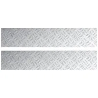 VidaXL Aluminium-Riffelbleche 2 Stk. Rutschfest 100x20 cm