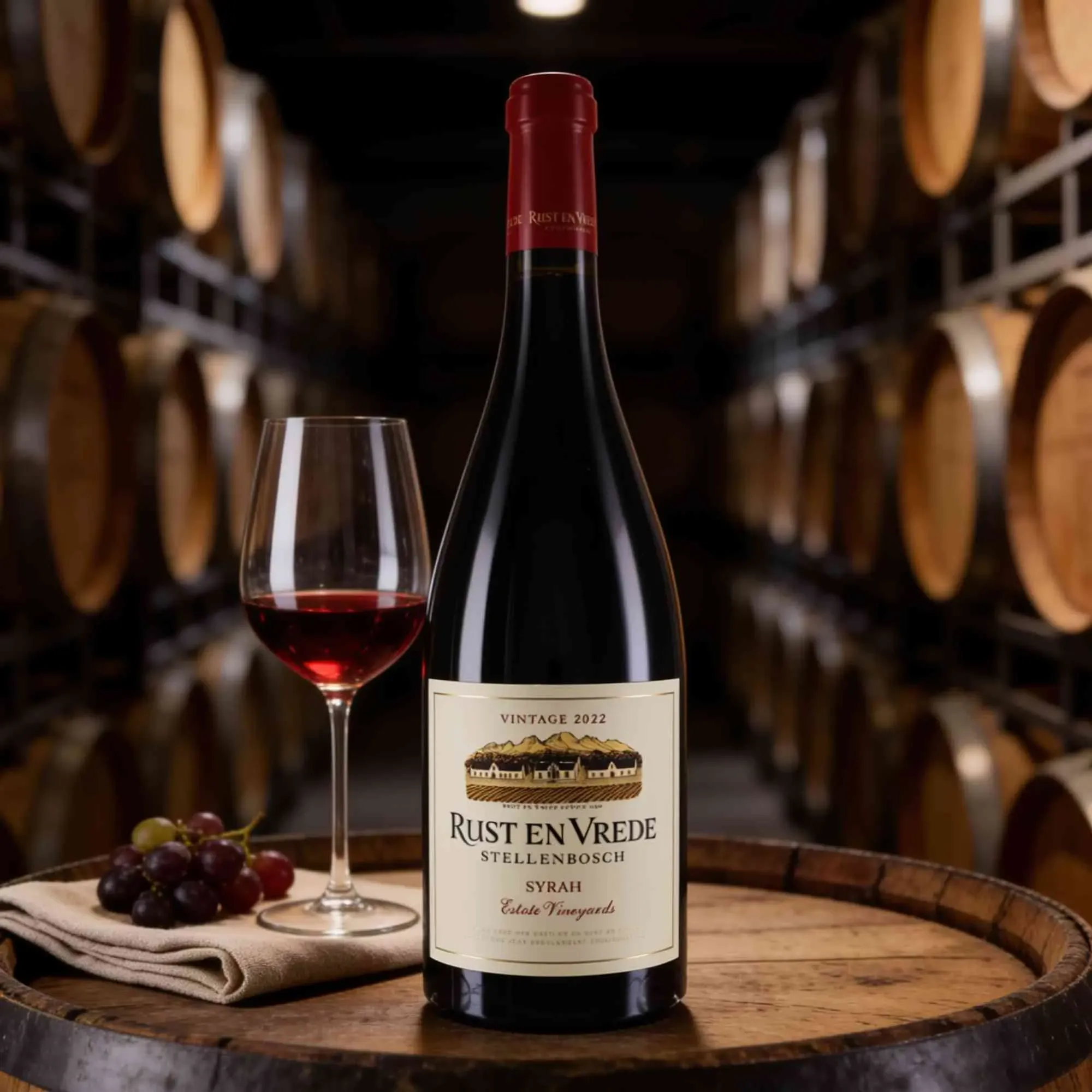 Rust en Vrede 2022 Rust en Vrede Estate Vineyards Syrah 2022 Syrah Südafrika