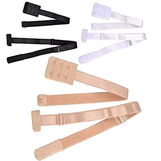 Low-Back Bra Strap Converter,3 Stück BH-Träger Converter 2 Haken Tiefes V Rückenfrei BH-Verlängerer für Frauen und Damen Mädchen Party Brautkleider Schwarz/Weiß/Beige