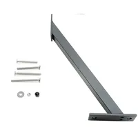 bambus-discount.com Wind- und Sturmanker anthrazit für WPC Sichtschutz, Länge 49cm - Sichtschutzzäune Sichtschutzwand Gartensichtschutz Balkonsichtschutz Winschutz Sichtschutzwand