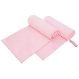 vidaXL Sporthandtuch 200 x 100 cm rosa 2 St.