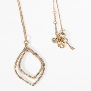 782- Fossil Damencollier Anhänger mit Steinen besetzt JA5490791  #1
