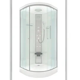 AcquaVapore Duschkabine Fertigdusche Dusche Komplettkabine D10-10T0-EC 90x90 cm Mit 2k Scheiben Versiegelung
