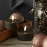 adilina LED Maxi Teelichter Lina 7 cm grau 2 St.