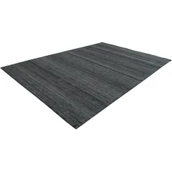 Teppich KAYOOM "Phoenix 210", schwarz (anthrazit, multi), B:160cm H:6mm L:230cm, Wolle, Teppiche, Dezenter Jacquard-Teppich, Flachflor, Aus pflegeleichten Materialien