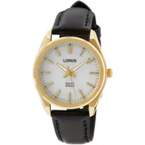 Lorus Damen Uhr Solar Analog Edelstahl mit Lederband RY518AX9