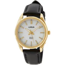 Lorus Damen Uhr Solar Analog Edelstahl mit Lederband RY518AX9