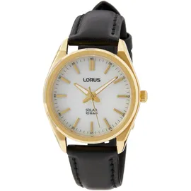 Lorus Damen Uhr Solar Analog Edelstahl mit Lederband RY518AX9