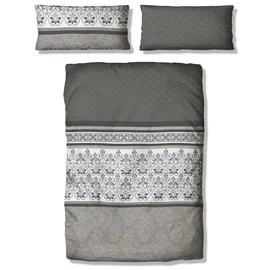 OTTO home Cremona romantische Bettwäsche grau 135 x 200 cm + 80 x 80 cm