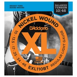 Daddario Saiten, EXL110BT 10-46 Balanced Tension Nickel Wound