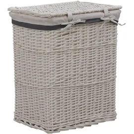 vidaXL Wäschekorb Weiß Weide
