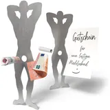 Creatastic - Lustige Geschenke für Frauen, Edelstahl Mann für Geldscheine und Gutscheine, Geldgeschenke Geburtstag Frau, Geschenk Freundin, Geburtstagsgeschenke für Frauen, 20x8 cm