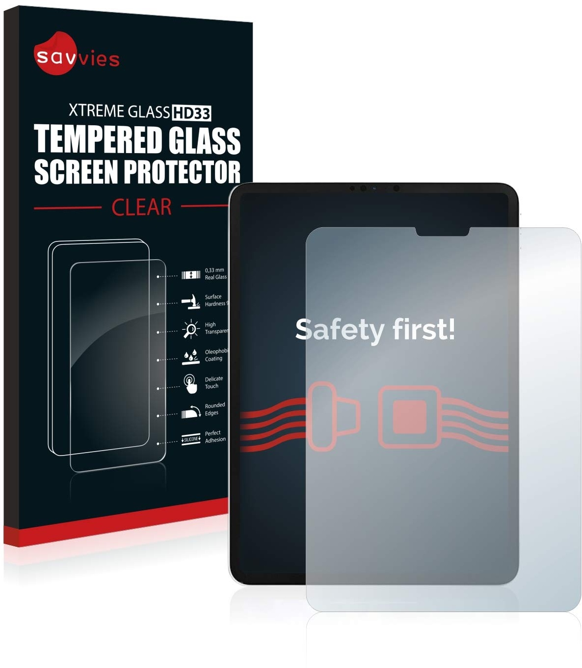Savvies Schutzglas für Apple iPad Pro 11" WiFi 2020 (2. Gen.) 9H Hartglas, Anti-Fingerprint, Displayschutz