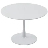 GrandCA HOME Esstisch Moderner Esstisch im Minimalistischen Stil, Runder Küchentisch (1-St), aus MDF, 70/80/110cm×75cm, Weiß/Schwarz weiß 110 cm x 75 cm x 110 cm