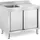 Royal Catering Spülenschrank 1 Becken - - Edelstahl 100 x 60 cm