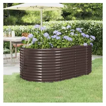 vidaXL Hochbeet Pulverbeschichteter Stahl 175 x 100 x 68 cm Braun