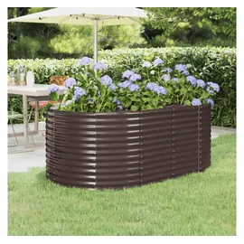 vidaXL Hochbeet Pulverbeschichteter Stahl 175 x 100 x 68 cm Braun