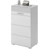 inn.furn Flurkommode, weiß Hochglanz Flur Diele Schuhschrank 55 x 96 cm,