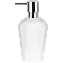 Spirella Seifenspender Crystal Flüssigseifen-Spender 300ml Langliebig und Robust Weiß