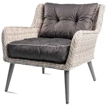 TexDeko Gartenpolster 50 x 50 x 12 cm schwarz 2-tlg.