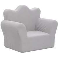 vidaXL Kindersofa vidaXL Hellgrau weich Plüsch