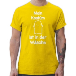 Shirtracer T-Shirt Mein Kostüm ist in der Wäsche – Gespenst Geist Phantom Halloween Kostüme Herren gelb 3XL
