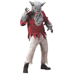 Fun World Kostüm Werwolf grau, Spektakuläres Monster Kostüm für Halloween und Fasching grau XL-XXL