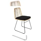 möbelliebling Esszimmerstuhl Rattanstuhl Farbe natur inkl. Sitzkissen KAIRO