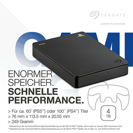 Seagate Game Drive for PlayStation schwarz 2TB, USB 3.0 Micro-B (STGD2000200)