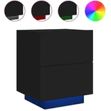 vidaXL Nachtschrank mit LED-Leuchten 4200 x 40 x 2880 cm Schwarz
