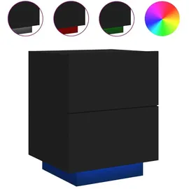 vidaXL Nachtschrank mit LED-Leuchten 4200 x 40 x 2880 cm Schwarz