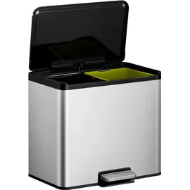 Eko Tretmülleimer Essential 2x15 L Mattsilber - Silber