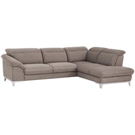 Mivano Livetastic Ecksofa, Taupe, Textil / Mikrofaser, Braun