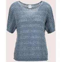 Madeleine Bändchen-Pullover mit Glanz-Effekt Blau 34
