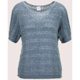 Madeleine Bändchen-Pullover mit Glanz-Effekt Blau 34