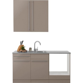wiho Küchen Küchenzeile »Chicago«, wahlweise mit E-Geräten, Breite 160 cm braun