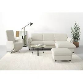 sit&more Ecksofa SIT & MORE "Grenoble L-Form mit Federkern", beige (linen), B:251cm H:85cm T:161cm, Sofas, Ecksofa, wahlweise mit Bettfunktion, Bettkasten, Arm- und Kopfteilverstellung