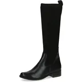 CAPRICE Damen Hohe Stiefel mit Absatz Runde Spitze Blockabsatz, Schwarz (Black Comb), 38.5
