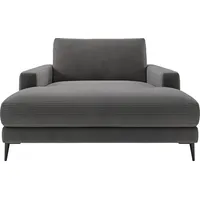 INOSIGN Chaiselongue Downtown Loungemöbel zum Relaxen, B/T/H: 132/170/84 cm, auch in Bouclé, Cord und Easy care - leicht mir Wasser zu reinigen grau