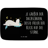 Mr. & Mrs. Panda Badteppich Einhorn Sternenhimmel - Geschenk, Einhorn Deko, Badvorleger, Einhörner, Dachschaden, Duschvorleger, Badezimmerteppich,