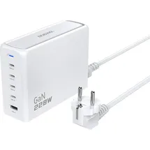 DUDAO A228EU 228Watt GaN 4xUSB-C+ 1xUSB-A Universal White AC 20 V, 1,5 m, Weiß