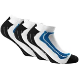 Rohner Socks Rohner Basic Unisex Sneaker Sportsocken, Multipack - Sport, Baumwolle Weiß/Blau 35-38 Pack