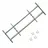 vidaXL Fenstergitter Verstellbar mit 2 Querstäben 500-650 mm
