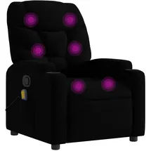 vidaXL Massagesessel mit verstellbarer Rückenlehne und Vibrationsmassage Stoff 89 x 100 x 89 cm Schwarz