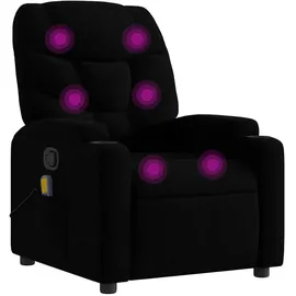 vidaXL Massagesessel mit verstellbarer Rückenlehne und Vibrationsmassage Stoff 89 x 100 x 89 cm Schwarz
