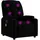 vidaXL Massagesessel mit verstellbarer Rückenlehne und Vibrationsmassage Stoff 89 x 100 x 89 cm Schwarz