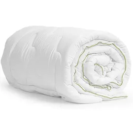 nyvi Bettdecke DreamScience Bamboo 240x200 cm 2er Set - Steppdecke mit Bambusfasern - Hautsympathisch, Atmungsaktiv, Kühlend - Bambus Decke ideal ... - Weiß