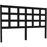 vidaXL Kopfteil Schwarz 145,5x4x100 cm Massivholz Kiefer